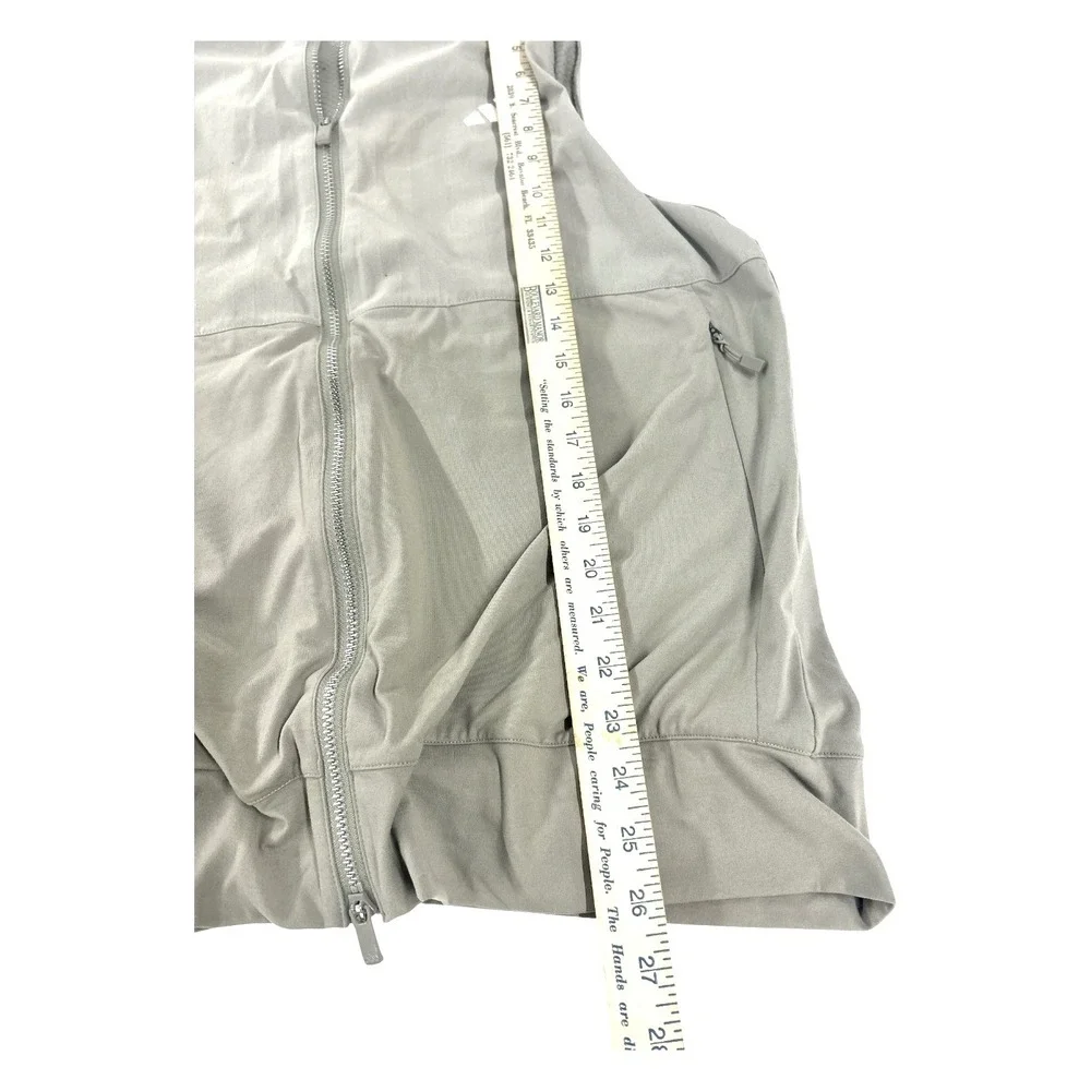 Adidas Mens Gorpcore Full Zip Vest gre Green Three Stripe Size Mediumy